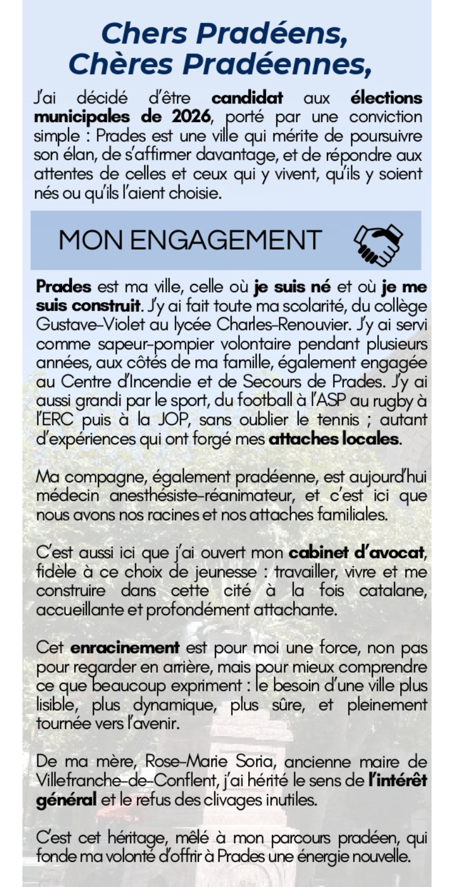 première page du flyer